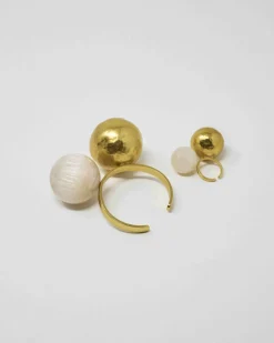 Bisutería|Fiesta|SIMORRA Anillo dorado bolas Oro