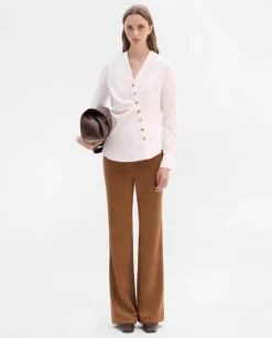 Camisas Y Blusas|SIMORRA Blusa entallada botones Blanco