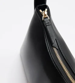 Bolsos|SIMORRA Bolso piel estilo baguette Negro