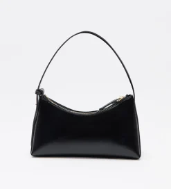 Bolsos|SIMORRA Bolso piel estilo baguette Negro
