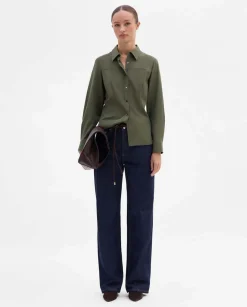 Camisas Y Blusas|SIMORRA Camisa elástica entallada Verde