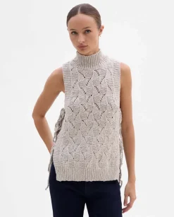 Prendas De Punto|Camisetas Y Tops|SIMORRA Chaleco punto cuello alto Gris