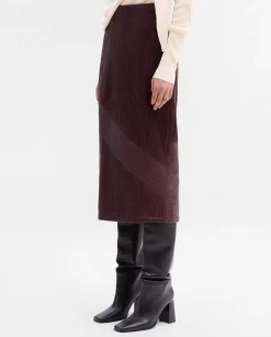 Pantalones Y Faldas|SIMORRA Falda midi textura Rojo