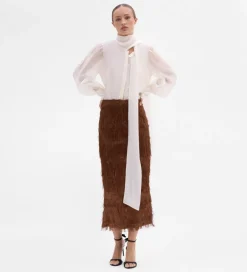 Fiesta|Pantalones Y Faldas|SIMORRA Falda midi textura Marrón