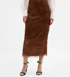 Fiesta|Pantalones Y Faldas|SIMORRA Falda midi textura Marrón