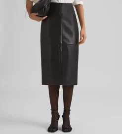 Fiesta|Pantalones Y Faldas|SIMORRA Falda napa midi Negro