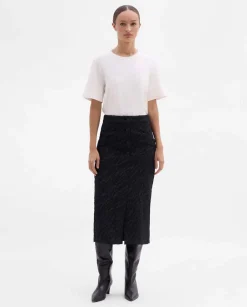 Fiesta|Pantalones Y Faldas|SIMORRA Falda tubo jacquard Negro