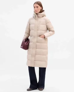 Prendas De Abrigo|Plumíferos|SIMORRA Plumífero largo capucha Beige