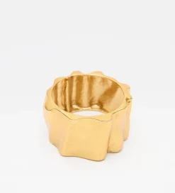 Bisutería|Fiesta|SIMORRA Pulsera ancha textura Oro