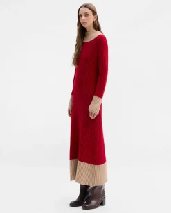 Prendas De Punto|Vestidos|SIMORRA Vestido punto canalé Rojo