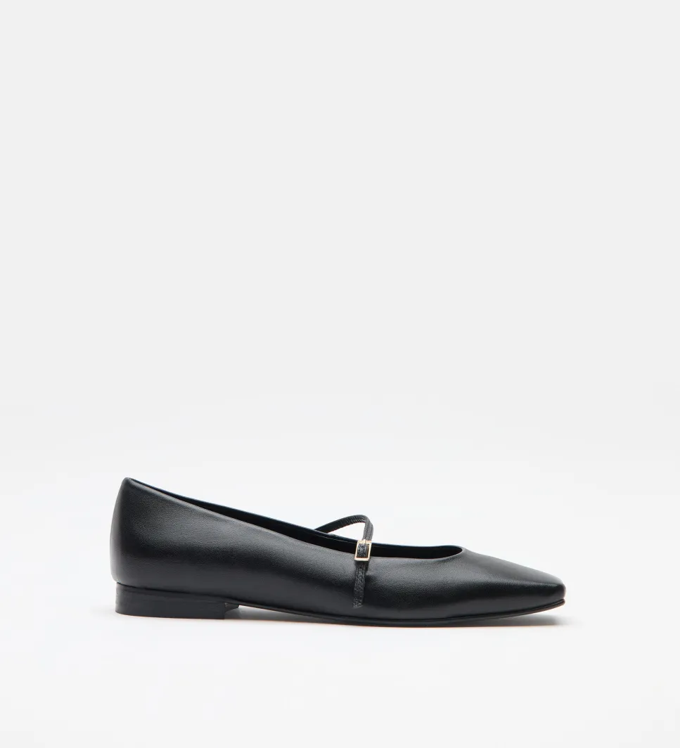 Zapatos|SIMORRA Zapato bailarina punta cuadrada Negro