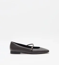 Zapatos|SIMORRA Zapato bailarina punta cuadrada Marrón