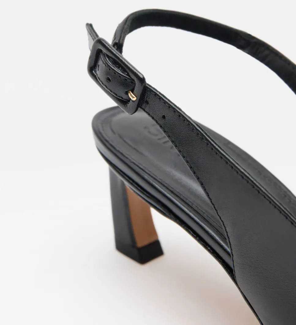 Zapatos|SIMORRA Zapato tacón destalonado Negro